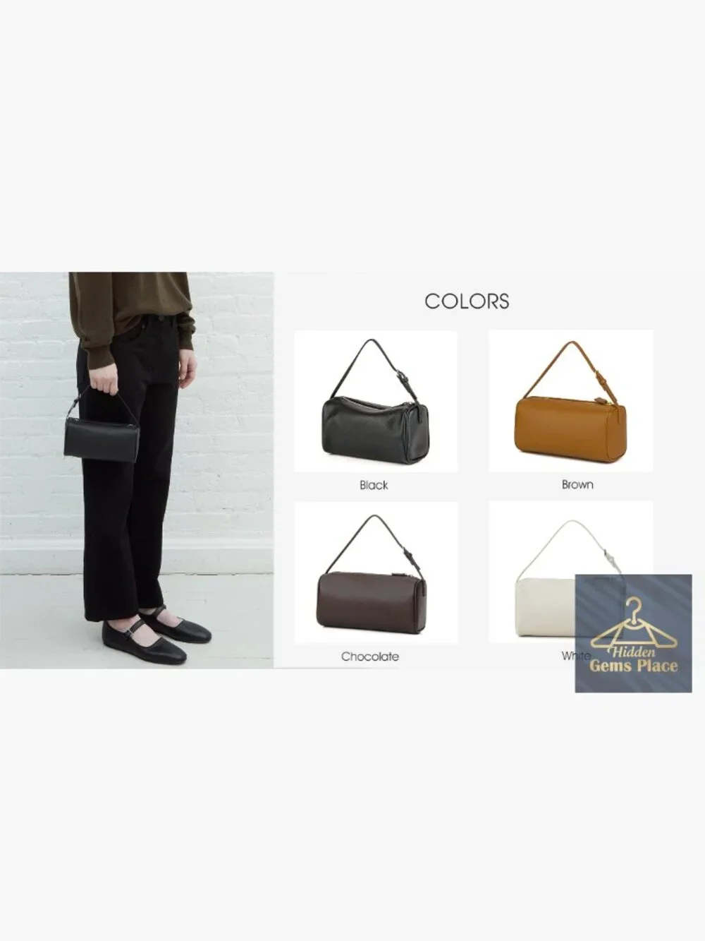 Premium Full-Grained Leather Crossbody Hobo Bag with Adjustable Strap